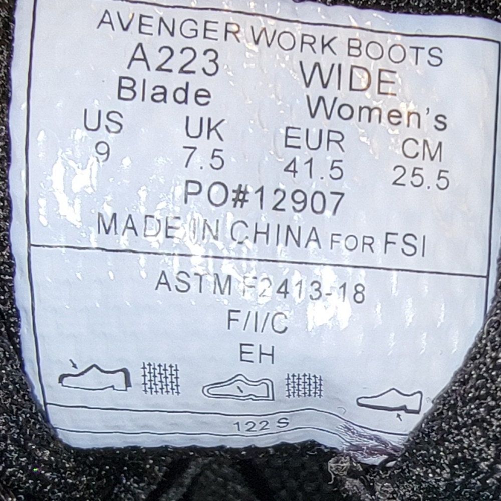 Avenger Work‎ Boots Blade Low CT Shoes - Size 9 - Picture 7 of 8